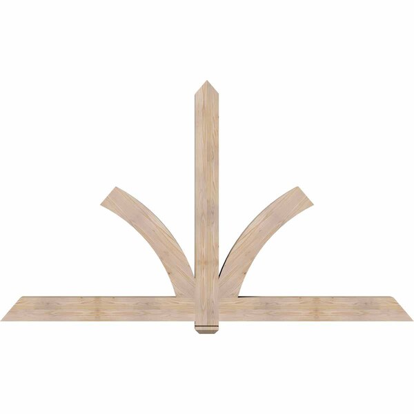 Ekena Millwork Redmond Smooth Timber Gable Bracket, Douglas Fir, 96"W x 56"H x 5 1/2"D x 5 1/2"F, 14/12 Pitch GBW096X56X0606RED00SDF - main